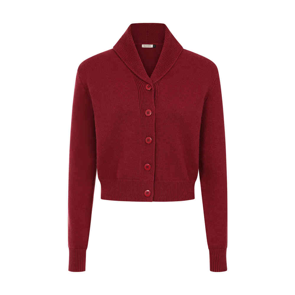 Banned - Violet Cardigan - Bordeaux rouge